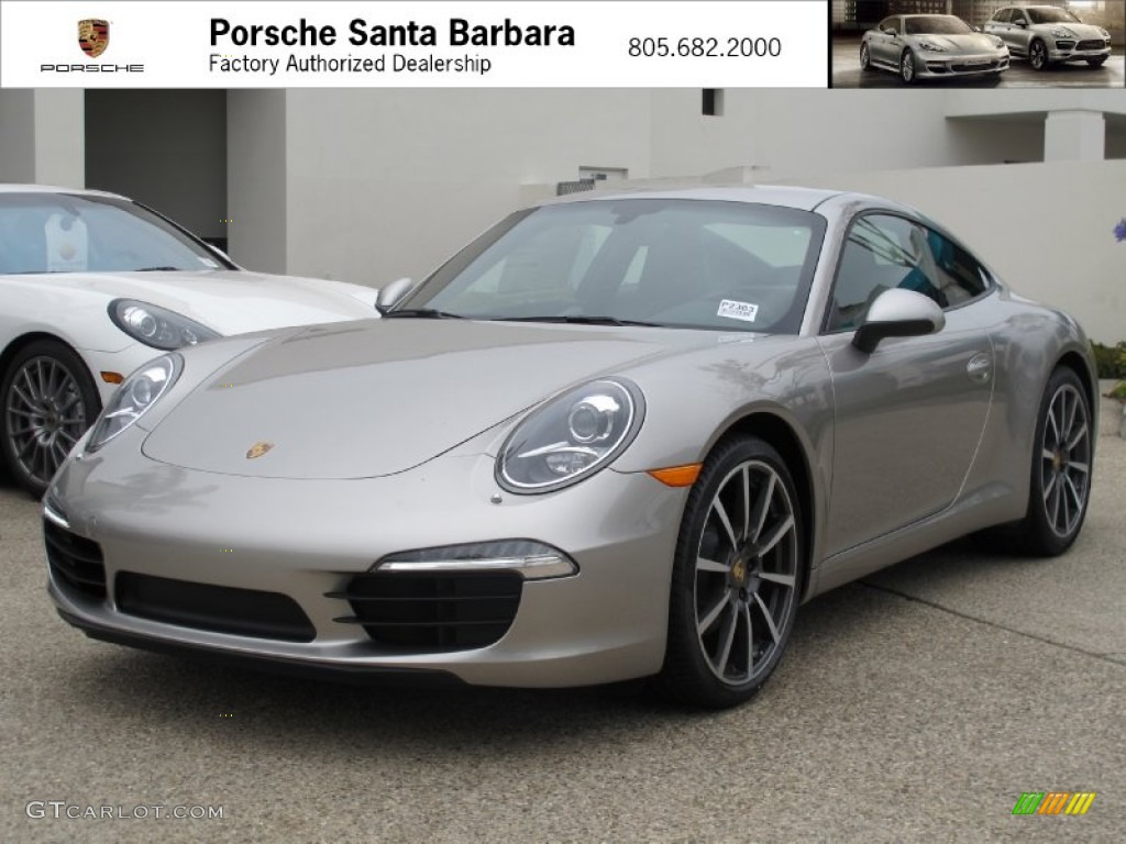 2012 New 911 Carrera Coupe - Platinum Silver Metallic / Black photo #1
