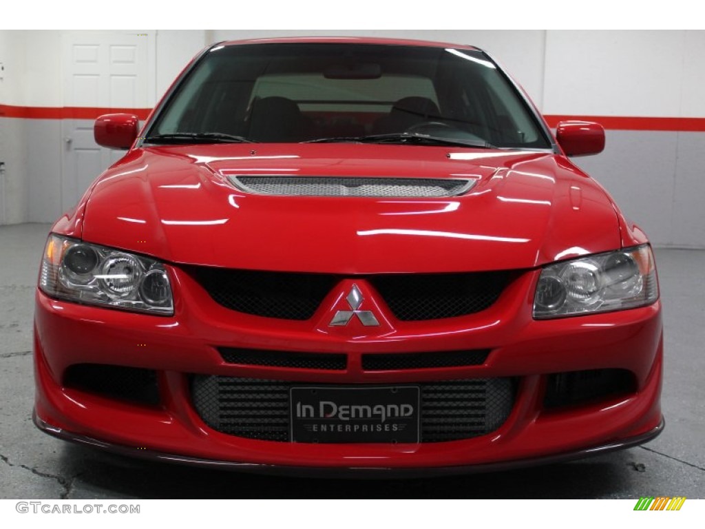 2003 Lancer Evolution VIII - Rally Red / Black/Blue photo #3