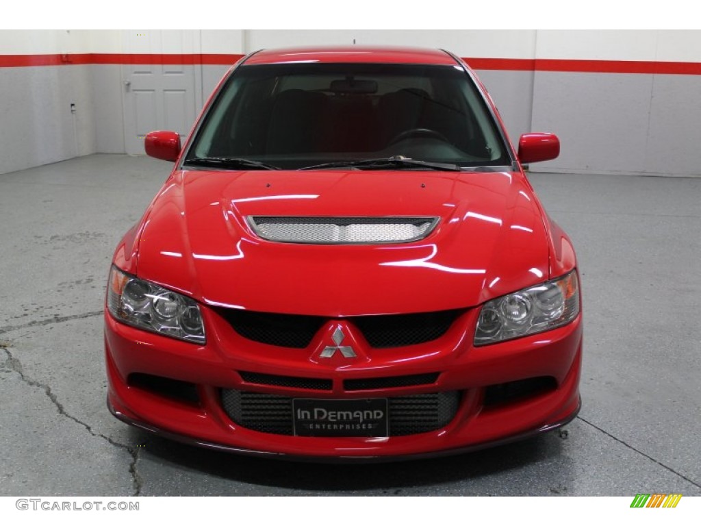 2003 Lancer Evolution VIII - Rally Red / Black/Blue photo #4