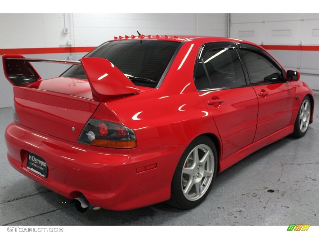 2003 Lancer Evolution VIII - Rally Red / Black/Blue photo #10