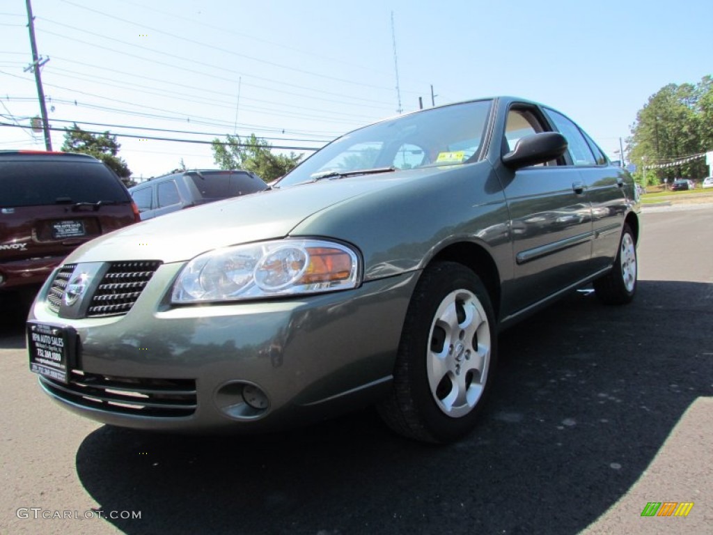 2005 Sentra 1.8 S - Jaded Green / Taupe photo #1