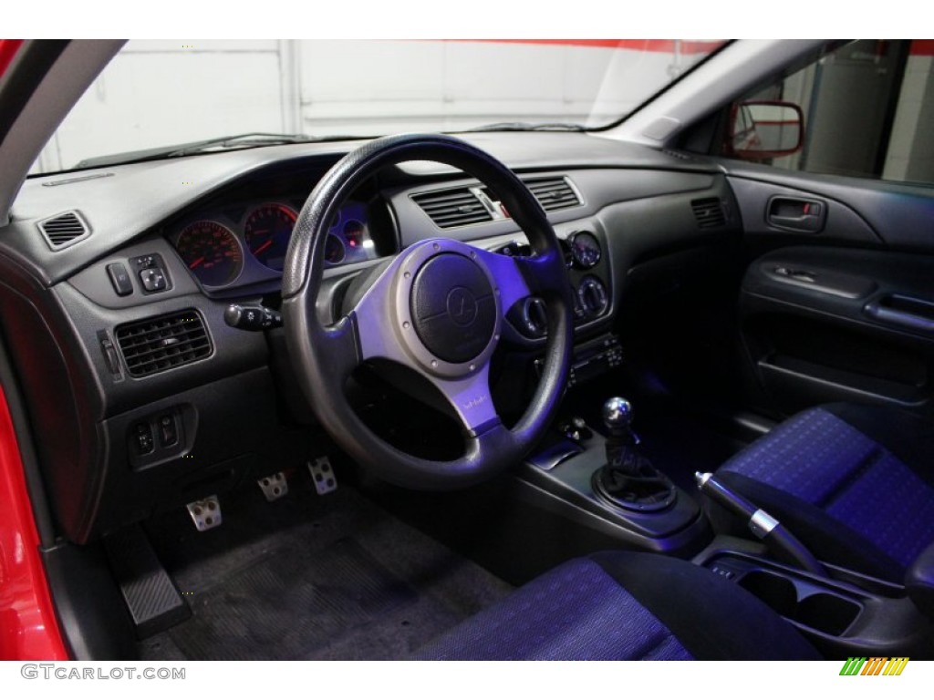 2003 Lancer Evolution VIII - Rally Red / Black/Blue photo #20