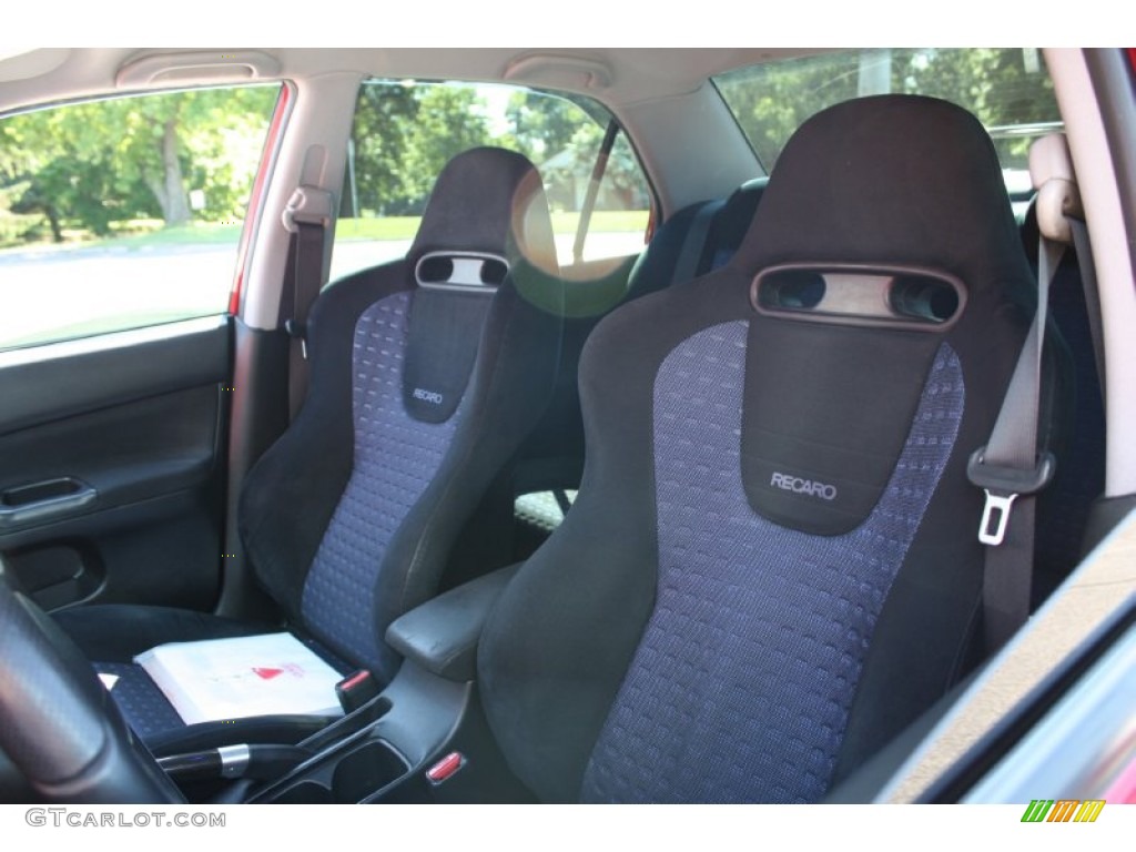 Black/Blue Interior 2003 Mitsubishi Lancer Evolution VIII Photo #66827294