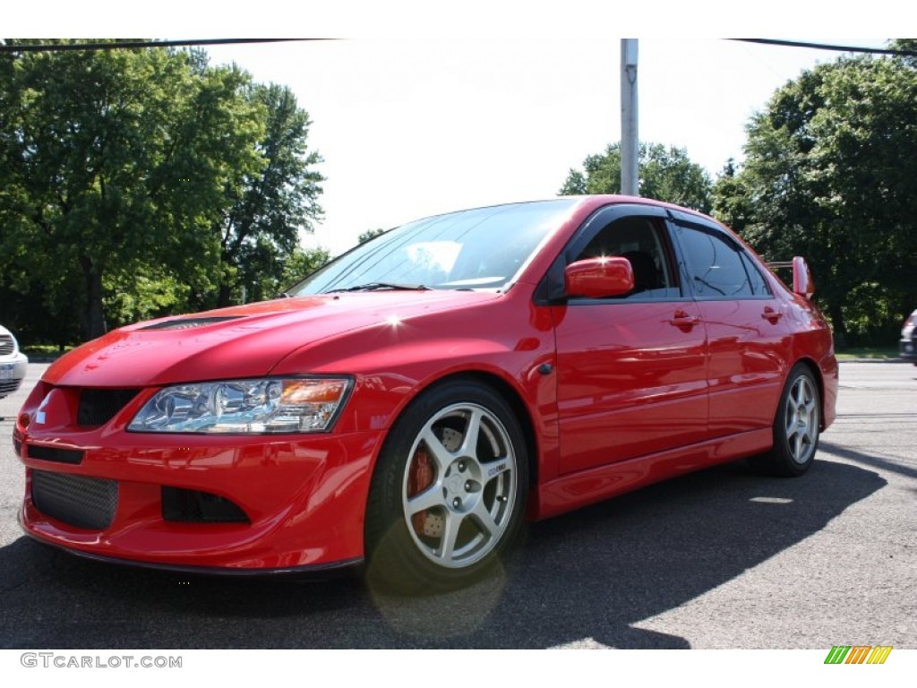 2003 Lancer Evolution VIII - Rally Red / Black/Blue photo #44