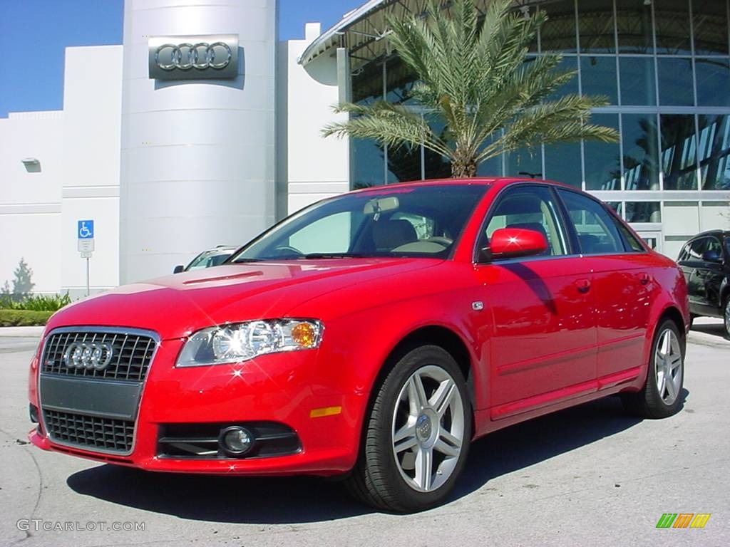 2008 A4 2.0T Special Edition Sedan - Brilliant Red / Beige photo #1
