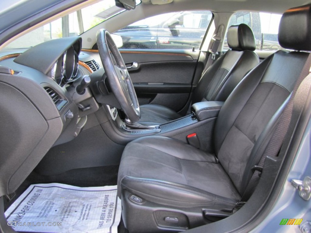 Ebony Interior 2009 Chevrolet Malibu LT Sedan Photo #66830018