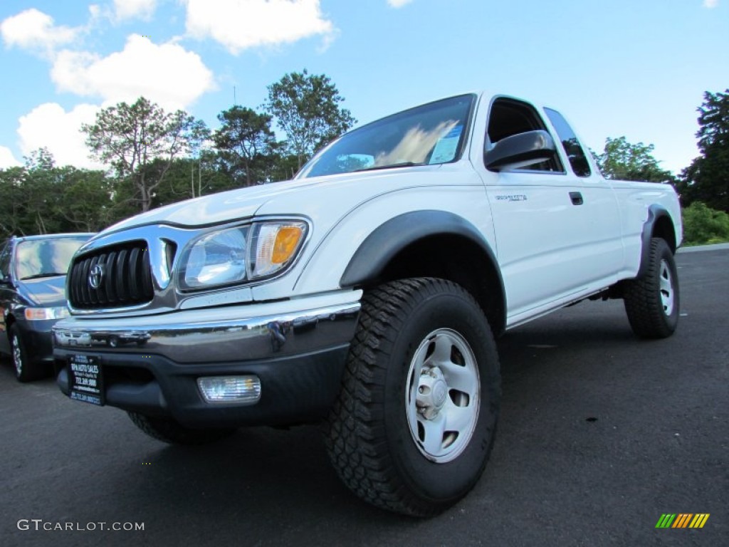 2003 Tacoma Xtracab 4x4 - Super White / Oak photo #1