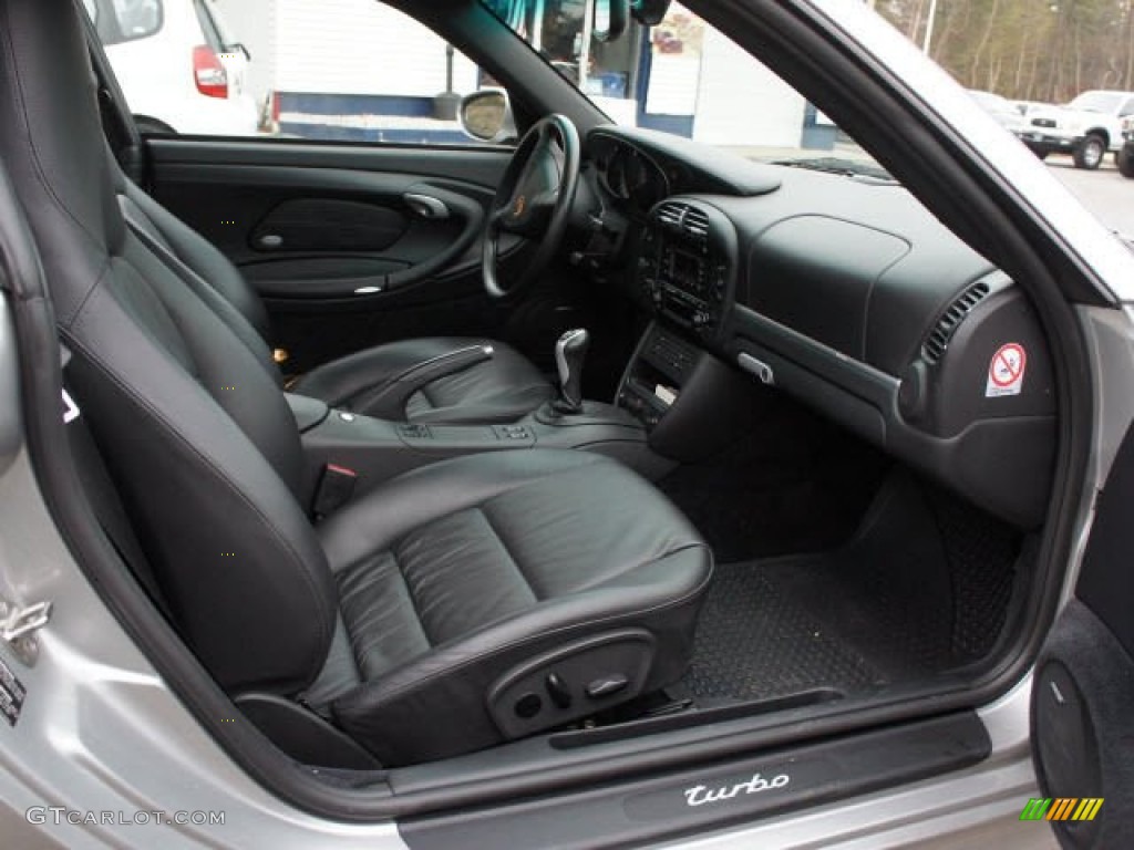 Black Interior 2003 Porsche 911 Turbo Coupe Photo #66830300