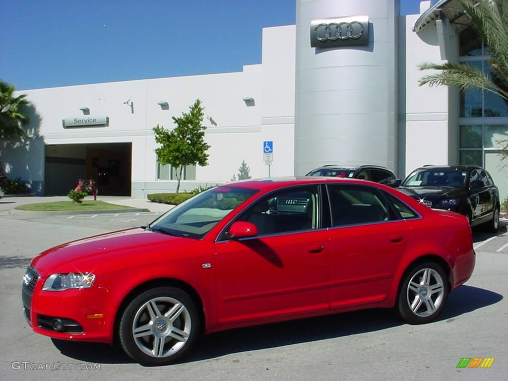 2008 A4 2.0T Special Edition Sedan - Brilliant Red / Beige photo #2