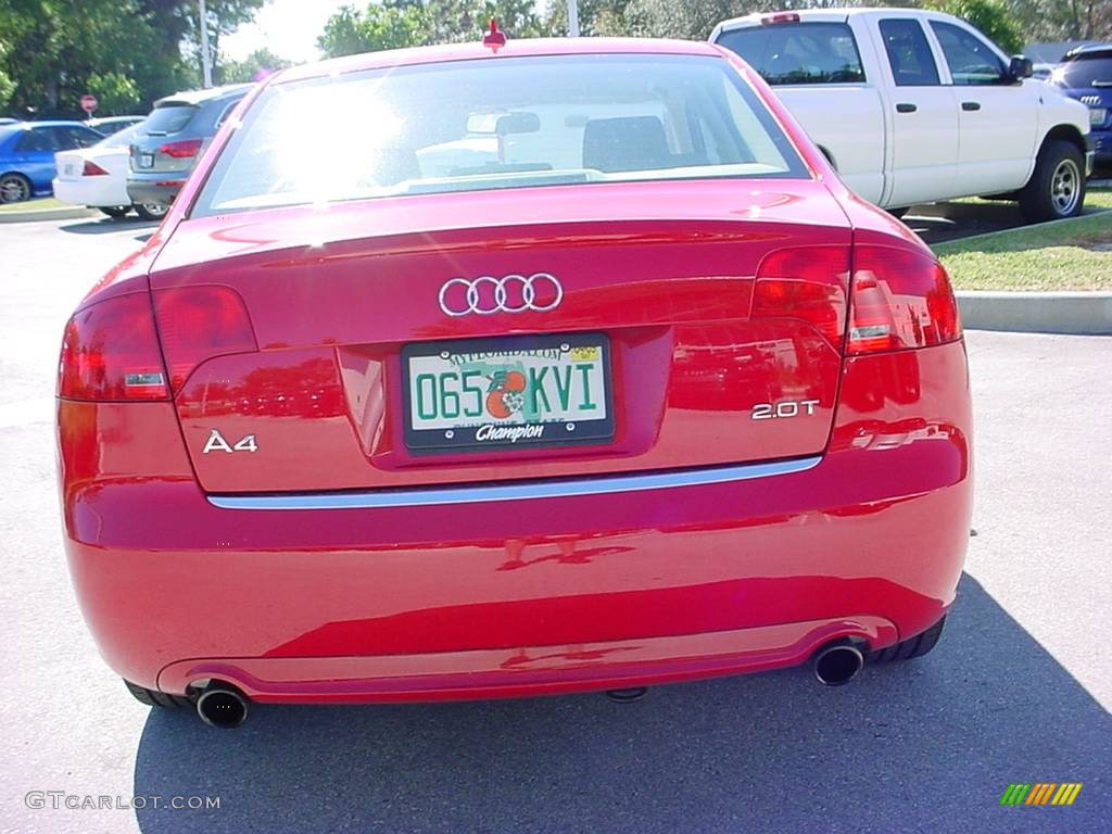 2008 A4 2.0T Special Edition Sedan - Brilliant Red / Beige photo #4