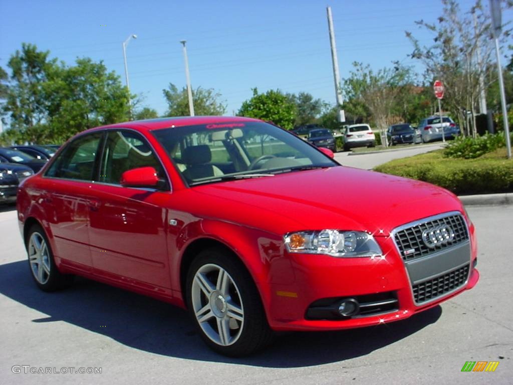 2008 A4 2.0T Special Edition Sedan - Brilliant Red / Beige photo #7