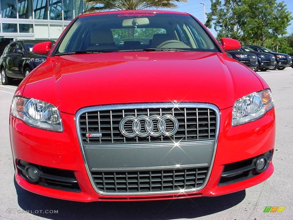2008 A4 2.0T Special Edition Sedan - Brilliant Red / Beige photo #8