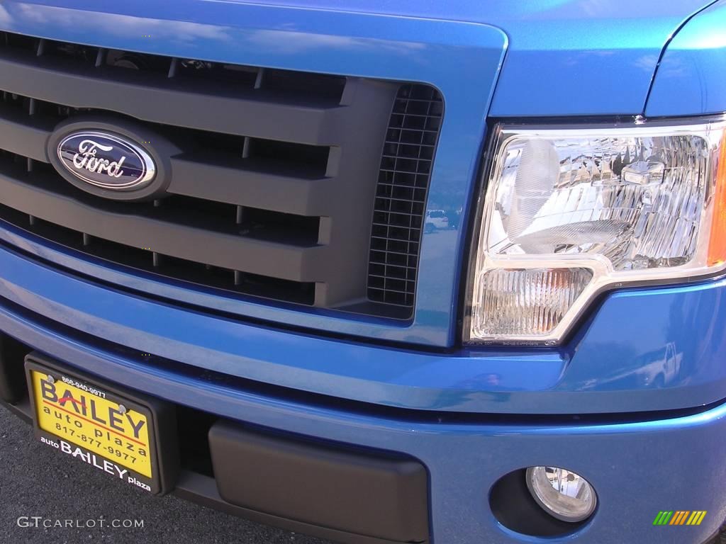 2009 F150 STX SuperCab - Blue Flame Metallic / Stone/Medium Stone photo #1