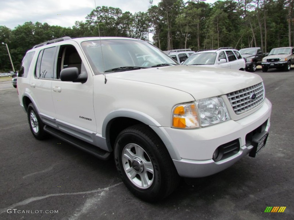 2002 Explorer Limited 4x4 - White Pearl / Medium Parchment photo #3