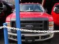 2009 Red Ford F350 Super Duty XL Regular Cab Chassis Dump Truck  photo #2