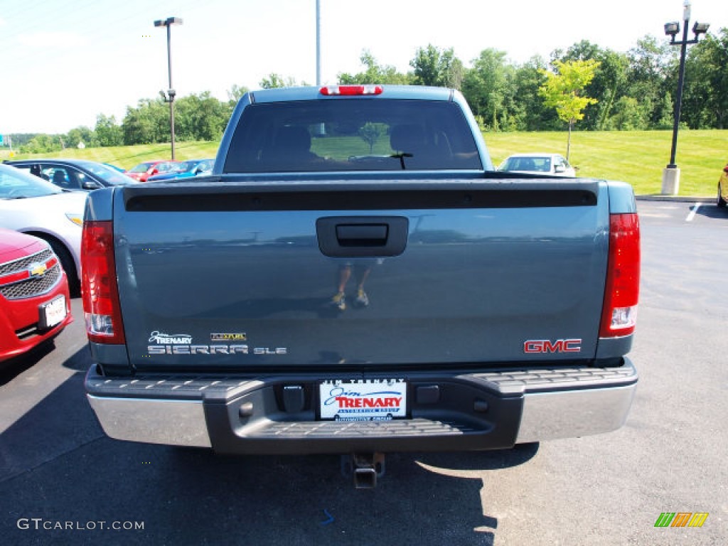 2008 Sierra 1500 SLE Crew Cab 4x4 - Stealth Gray Metallic / Ebony photo #6