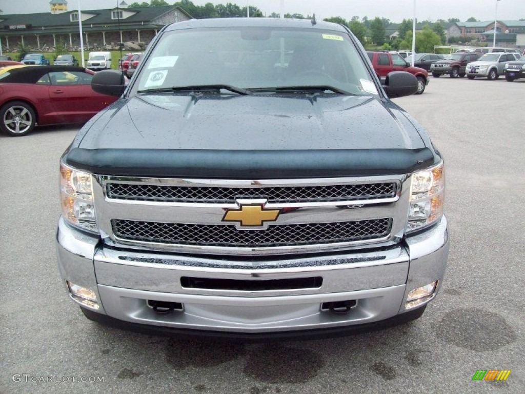 2012 Silverado 1500 LT Crew Cab 4x4 - Blue Granite Metallic / Ebony photo #14