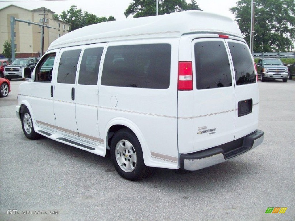 Summit White 2012 Chevrolet Express 1500 Passenger Conversion Van Exterior Photo #66837218