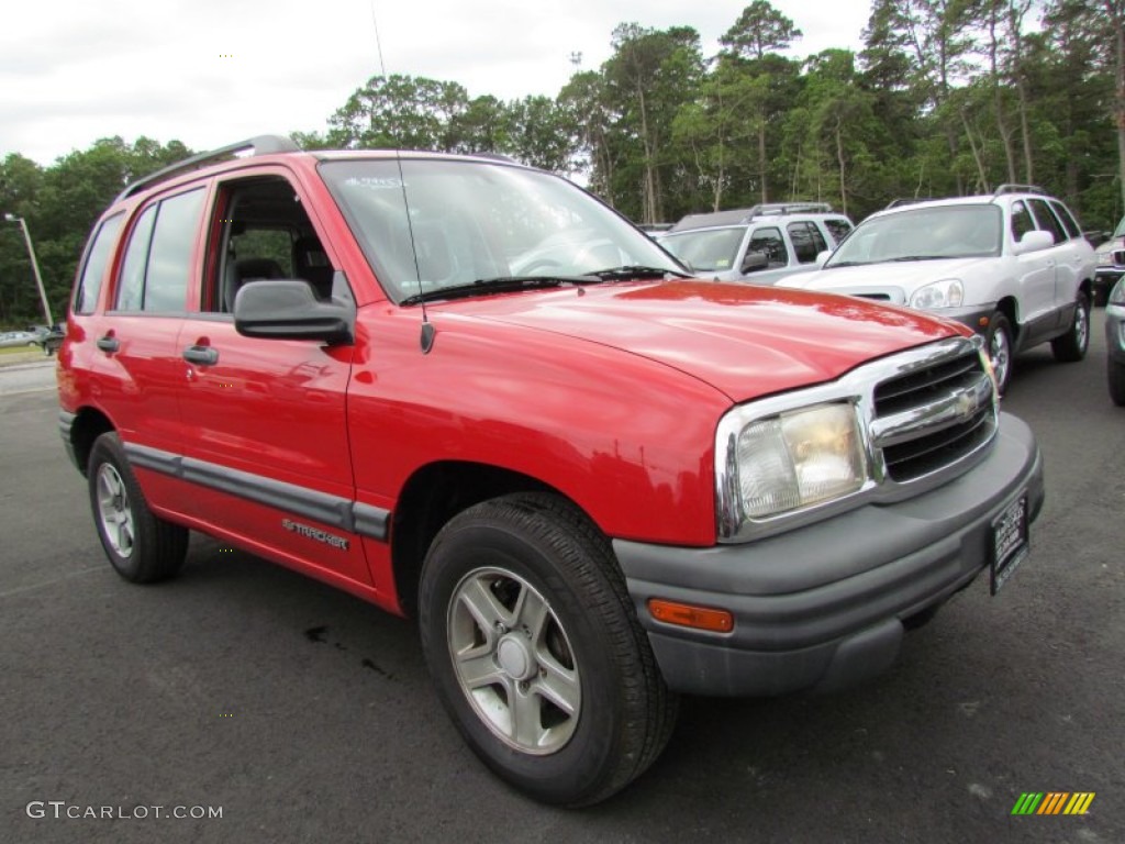 2003 Tracker 4WD Hard Top - Medium Red Metallic / Medium Gray photo #3