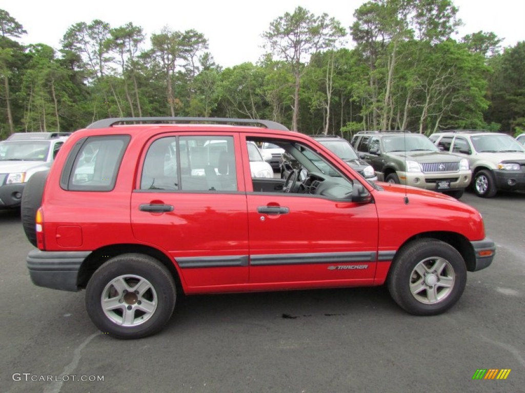 2003 Tracker 4WD Hard Top - Medium Red Metallic / Medium Gray photo #5
