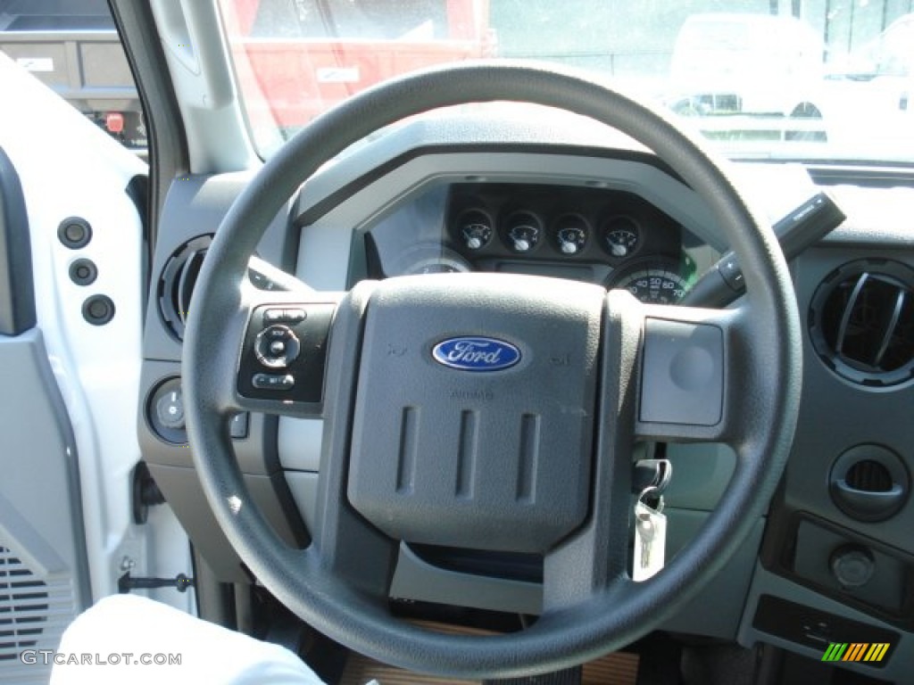 2012 Ford F350 Super Duty XL SuperCab 4x4 Commercial Steel Steering Wheel Photo #66838034