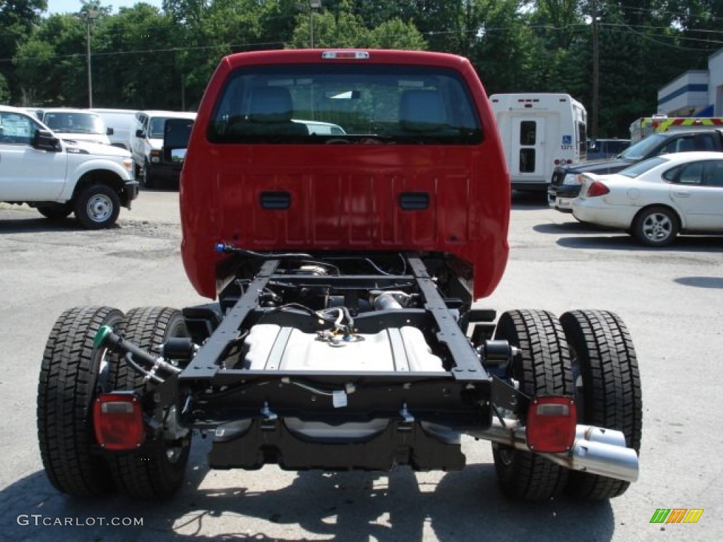 2012 F550 Super Duty XL Regular Cab 4x4 Chassis - Vermillion Red / Steel photo #7