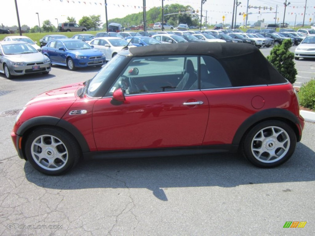 2005 Cooper S Convertible - Chili Red / Panther Black photo #2