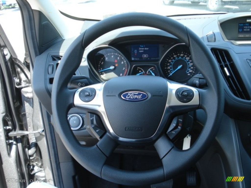 2013 Ford Escape S Charcoal Black Steering Wheel Photo #66839630