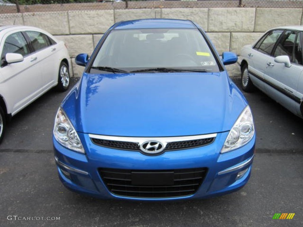 2009 Elantra Touring - Vivid Blue / Black photo #2