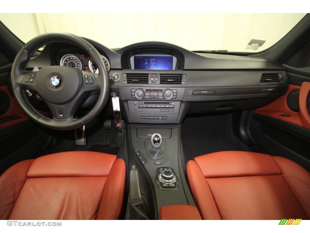 2011 BMW M3 Sedan Fox Red Novillo Leather Dashboard Photo #66842972