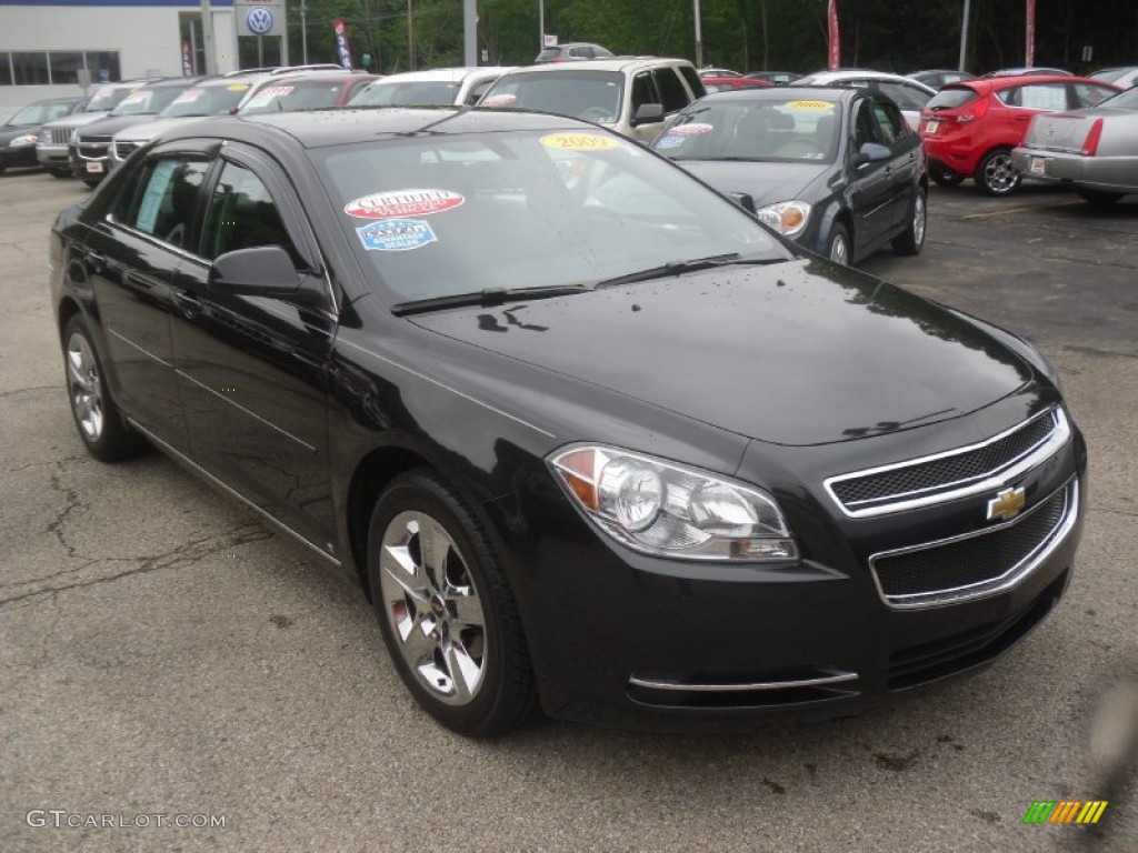 2009 Malibu LT Sedan - Black Granite Metallic / Ebony photo #3
