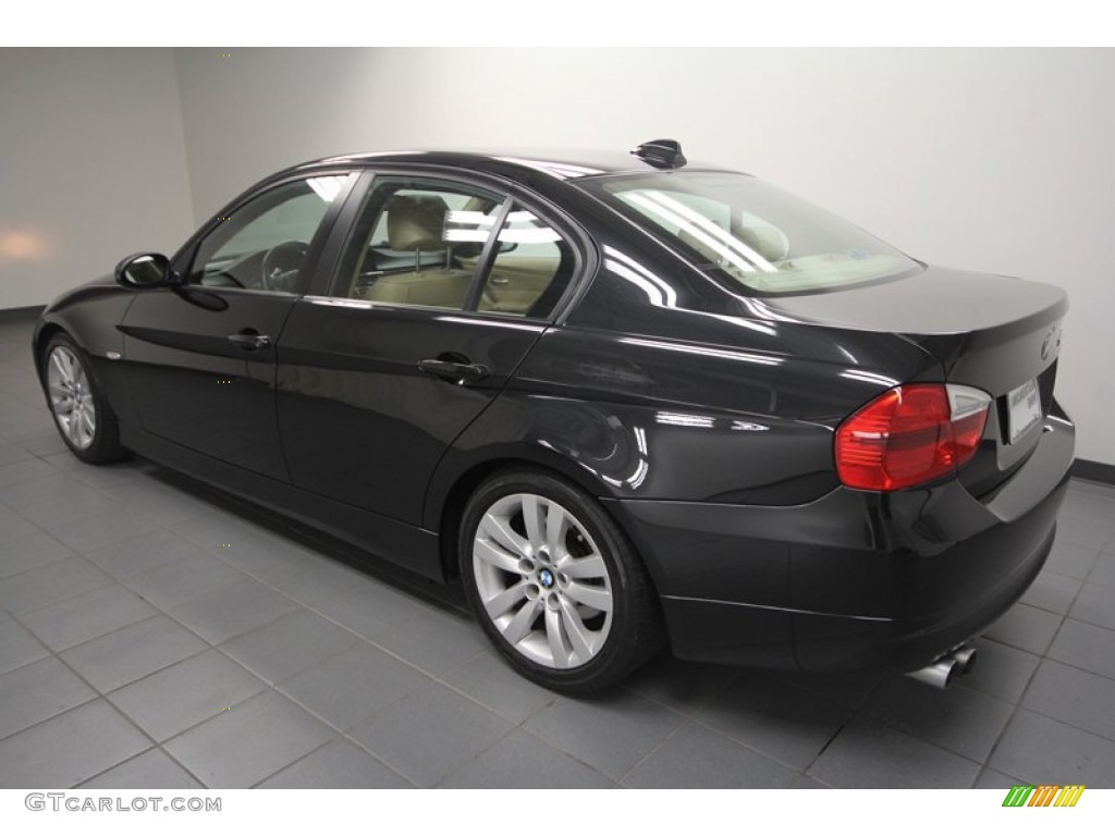 2008 3 Series 328i Sedan - Black Sapphire Metallic / Beige photo #5