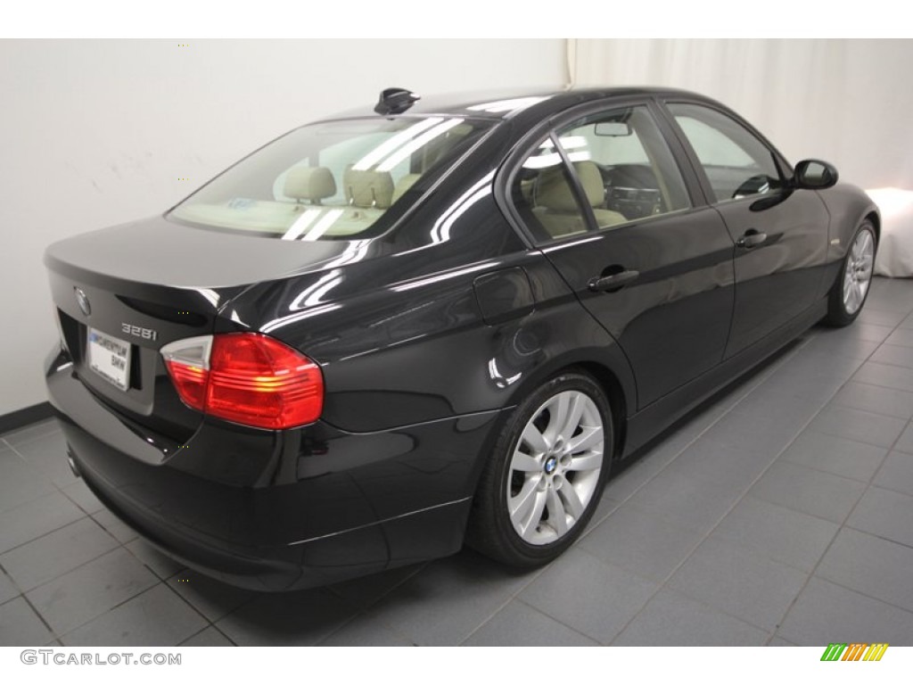 2008 3 Series 328i Sedan - Black Sapphire Metallic / Beige photo #10