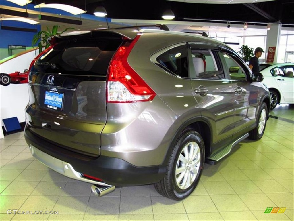 2012 CR-V EX-L - Urban Titanium Metallic / Beige photo #3