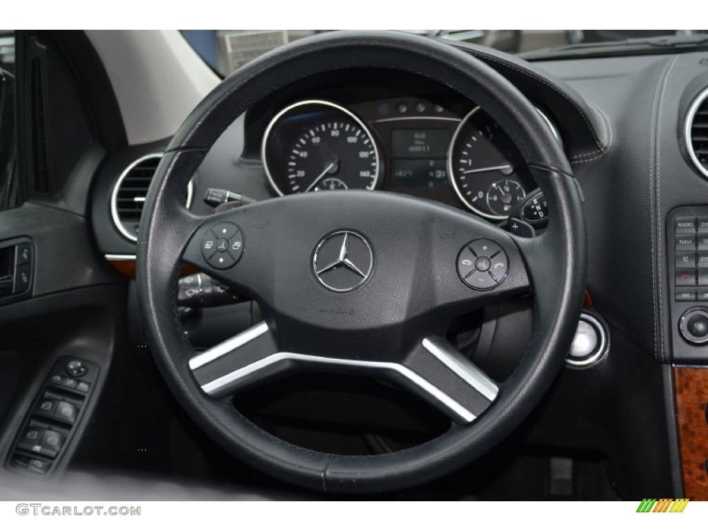 2009 Mercedes-Benz GL 320 BlueTEC 4Matic Black Steering Wheel Photo #66846770