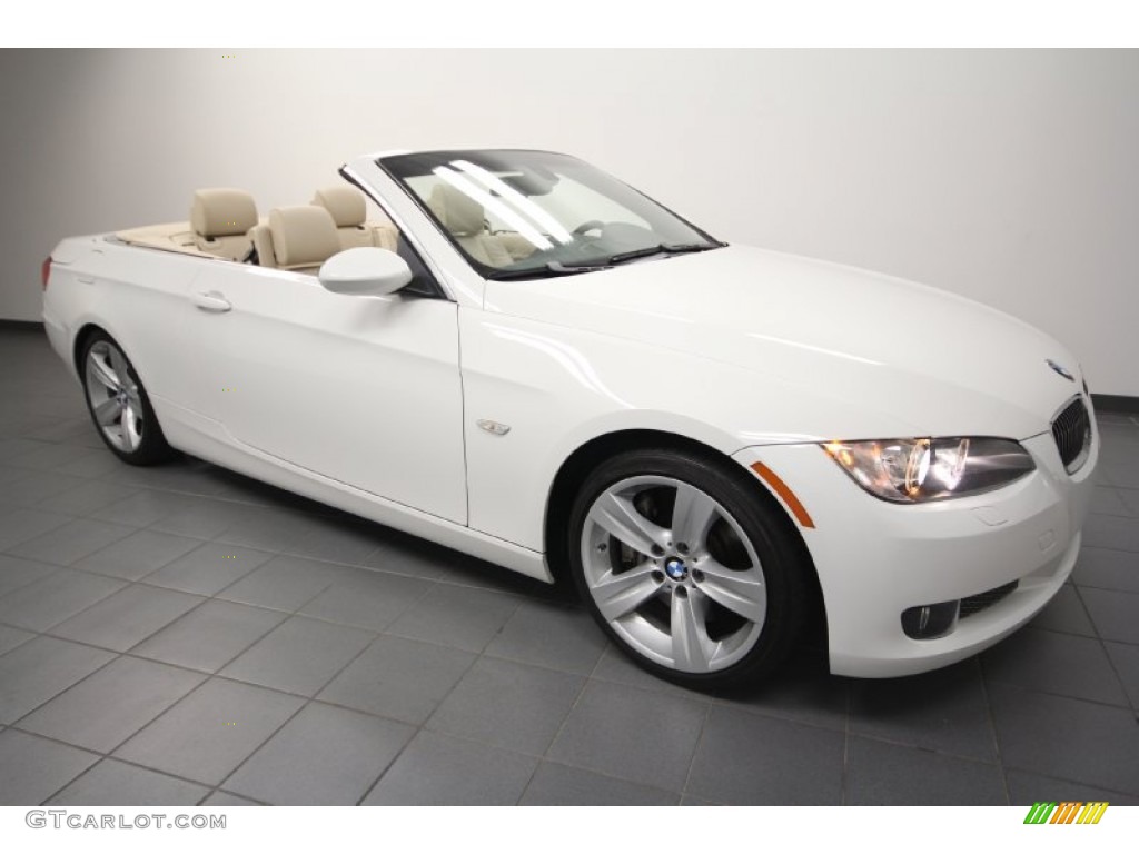 2009 3 Series 335i Convertible - Alpine White / Cream Beige Dakota Leather photo #1