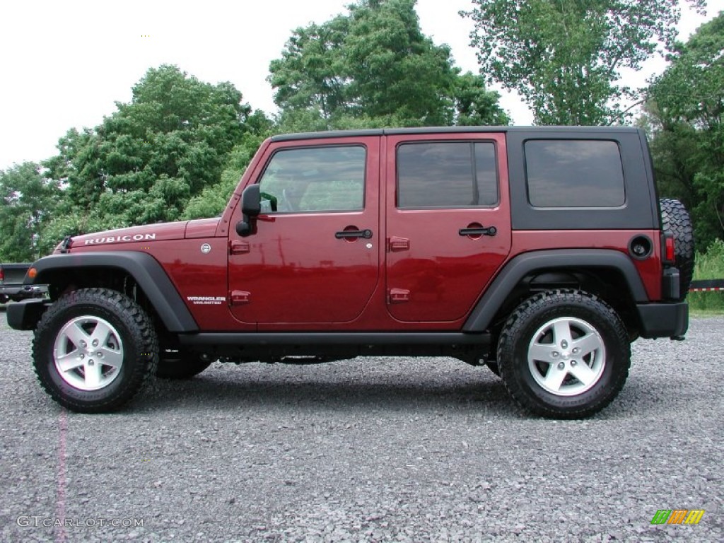 Red Rock Crystal Pearl 2009 Jeep Wrangler Unlimited Rubicon 4x4 Exterior Photo #66850037