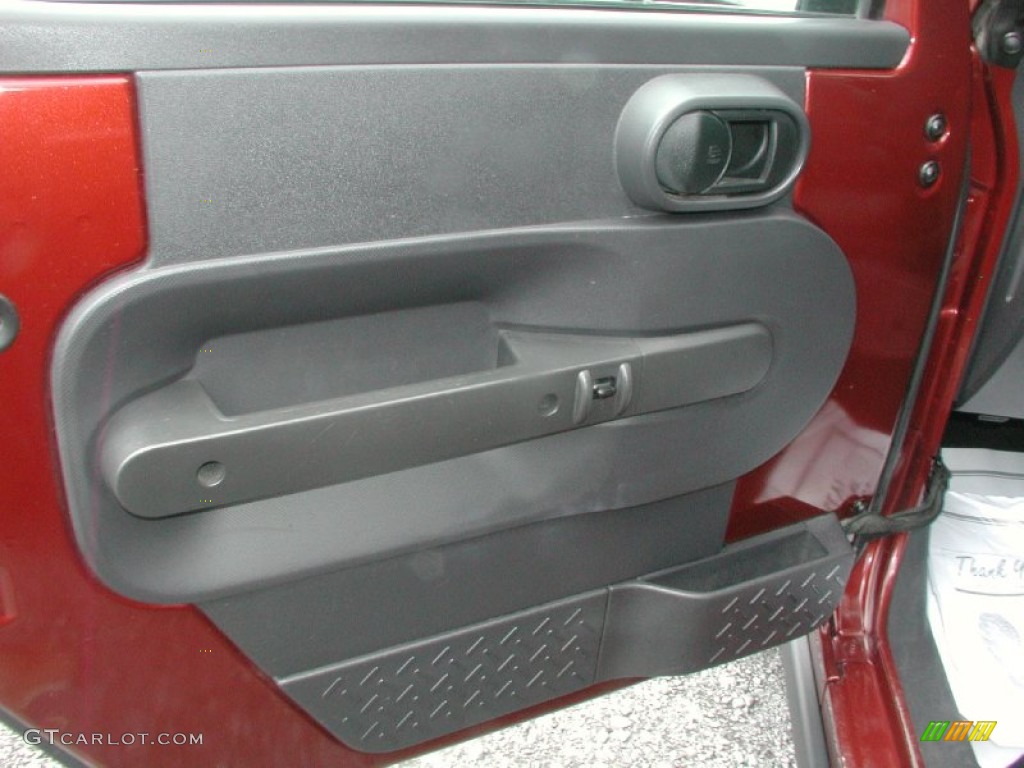 2009 Jeep Wrangler Unlimited Rubicon 4x4 Dark Slate Gray/Medium Slate Gray Door Panel Photo #66850472