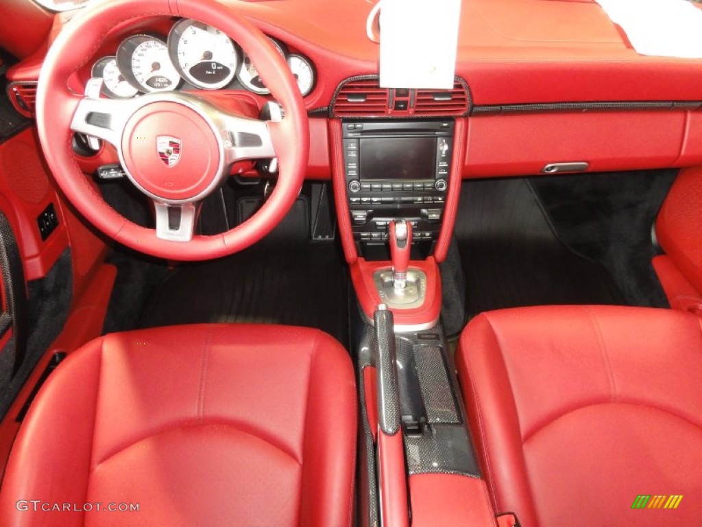 2011 Porsche 911 Turbo S Cabriolet Carrera Red Dashboard Photo #66850586