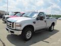 2008 Silver Metallic Ford F250 Super Duty XLT Regular Cab 4x4  photo #3