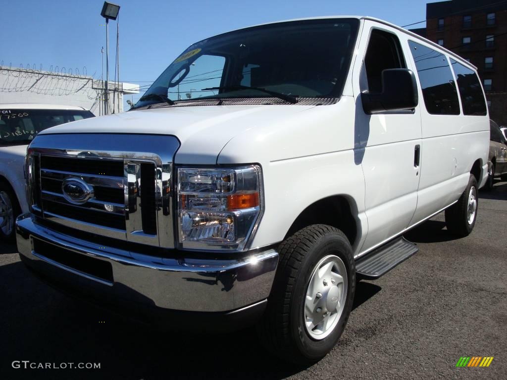 2008 E Series Van E350 Super Duty XLT Passenger - Oxford White / Medium Flint photo #1