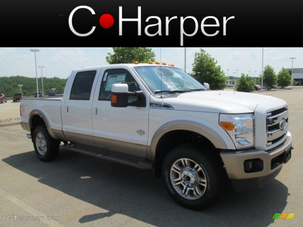 White Platinum Metallic Tri-Coat Ford F350 Super Duty