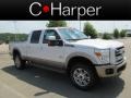 2012 White Platinum Metallic Tri-Coat Ford F350 Super Duty King Ranch Crew Cab 4x4  photo #1