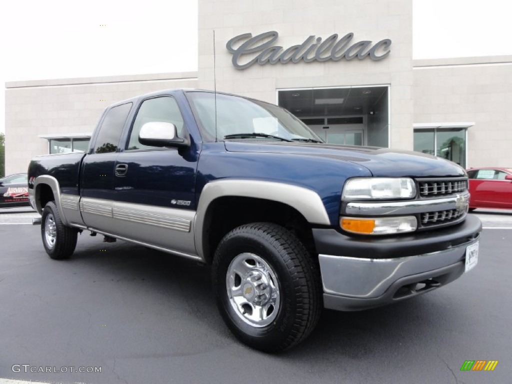 1999 Silverado 2500 LS Extended Cab 4x4 - Indigo Blue Metallic / Graphite photo #6