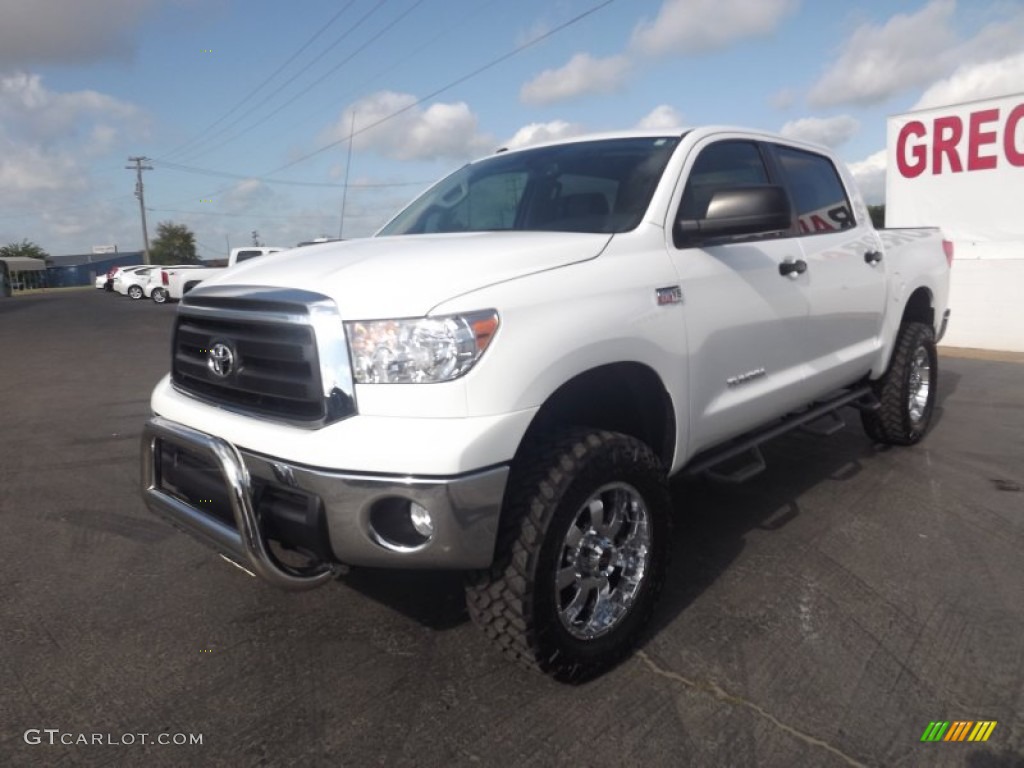 2012 Tundra SR5 CrewMax 4x4 - Super White / Graphite photo #3