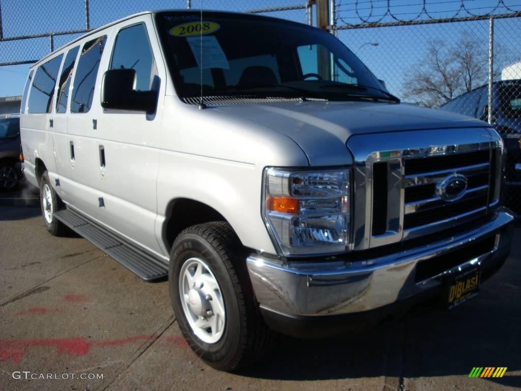 2008 E Series Van E350 Super Duty XLT 15 Passenger - Silver Metallic / Medium Flint photo #3