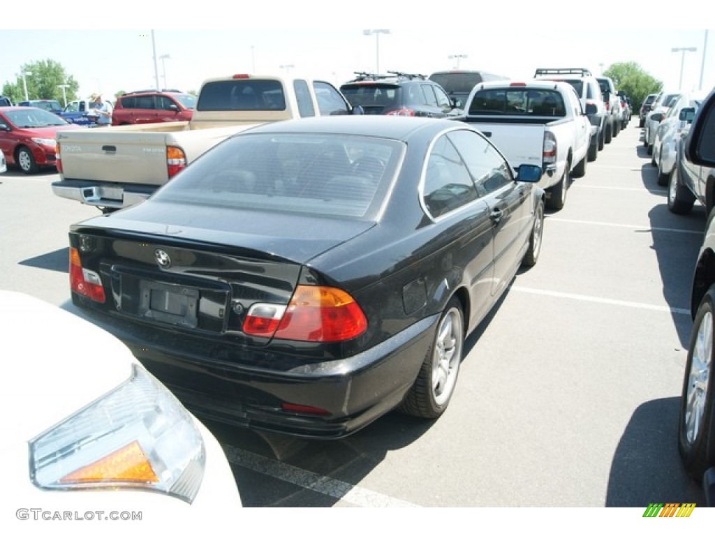 2001 3 Series 330i Coupe - Jet Black / Grey photo #2