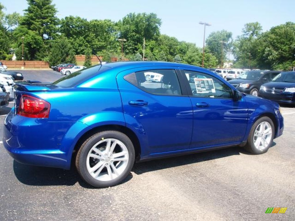 Blue Streak Pearl 2012 Dodge Avenger SE V6 Exterior Photo #66857153