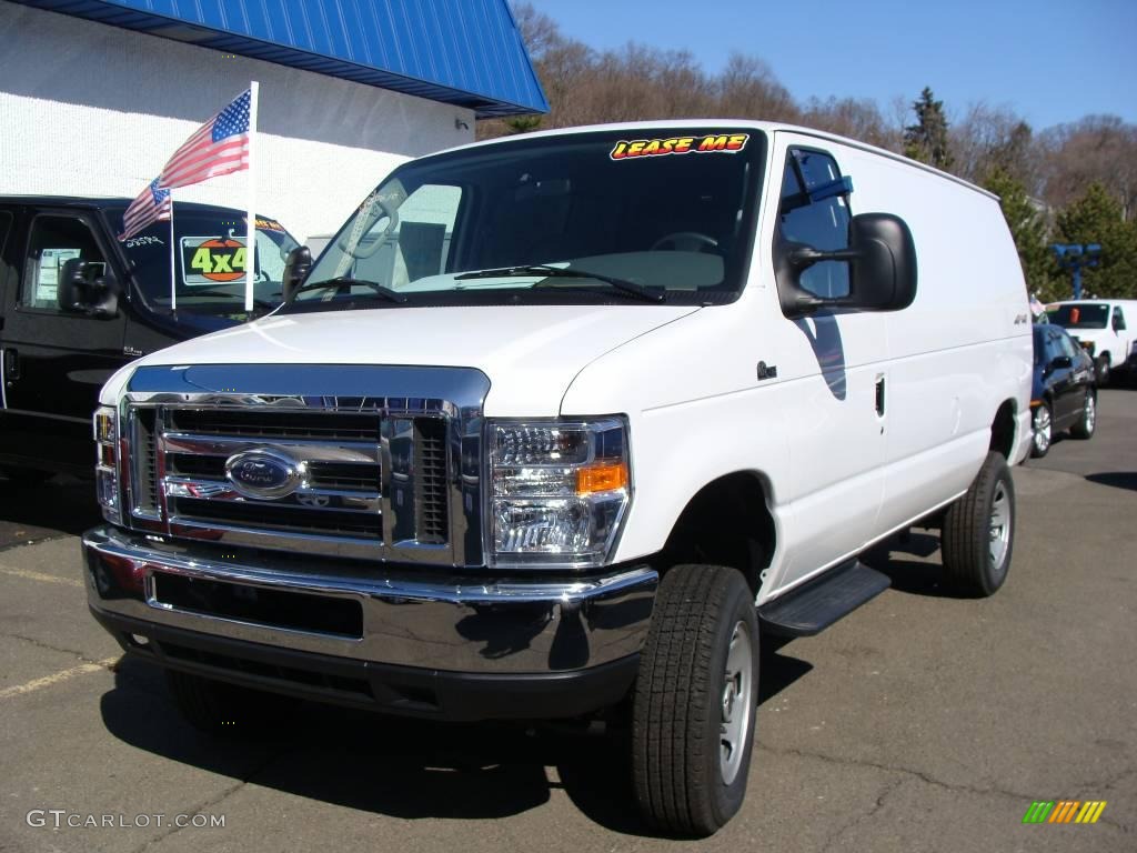 2008 Oxford White Ford E Series Van E350 Super Duty Commericial 4x4
