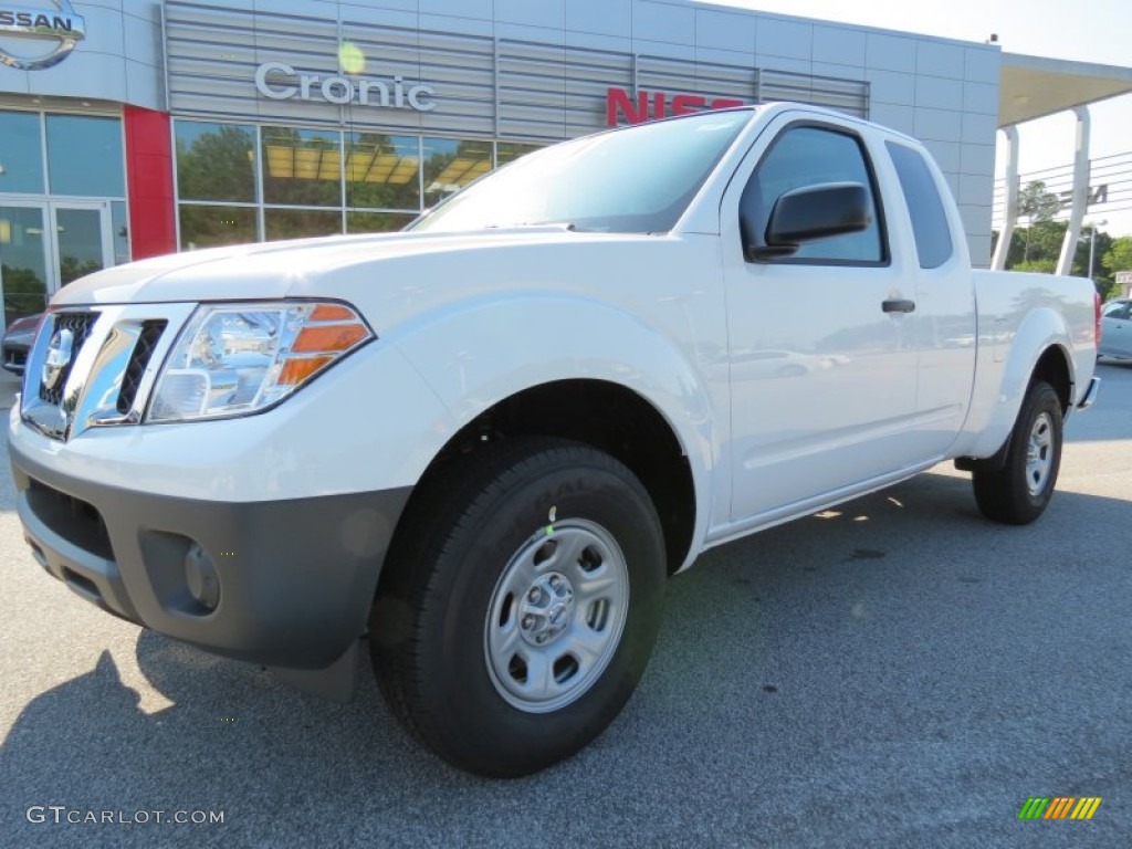 2012 Frontier S King Cab - Avalanche White / Steel photo #1